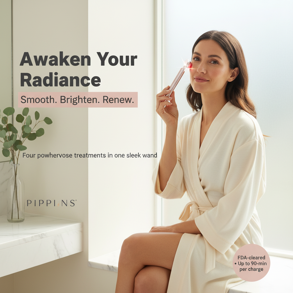 4-in-1 Radiant Renewal Skincare Wand with Red Light Therapy