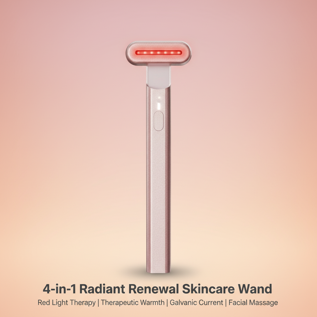 4-in-1 Radiant Renewal Skincare Wand with Red Light Therapy